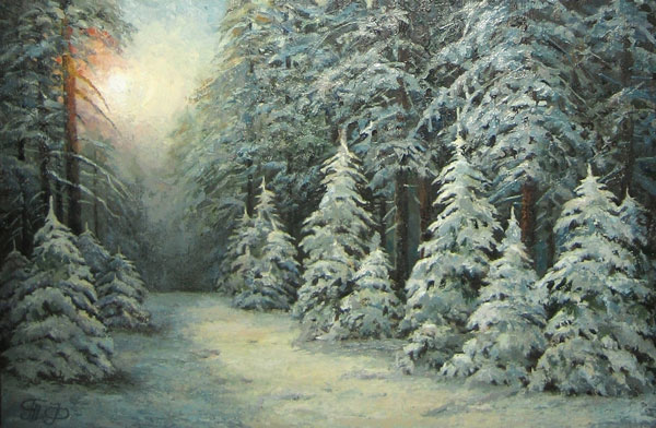 Зимний лес. Снег